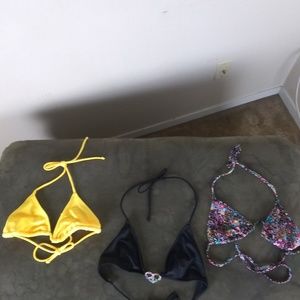 Bikini tops size medium bundle of 3 swim